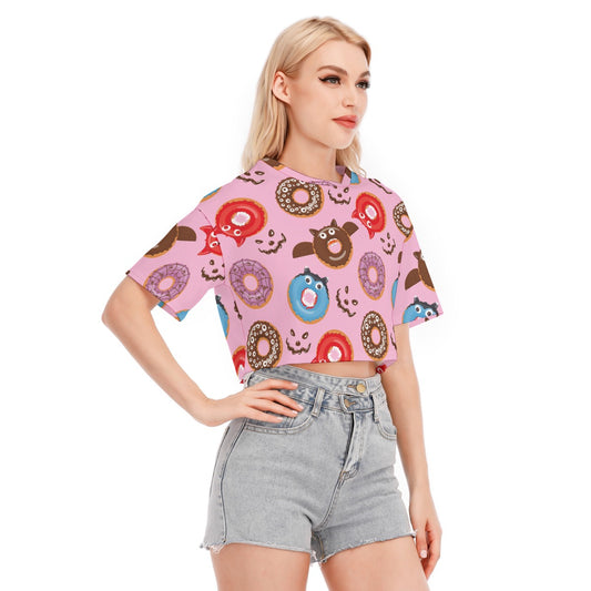 Donut Bats Women's Cropped Cotton T-shirt