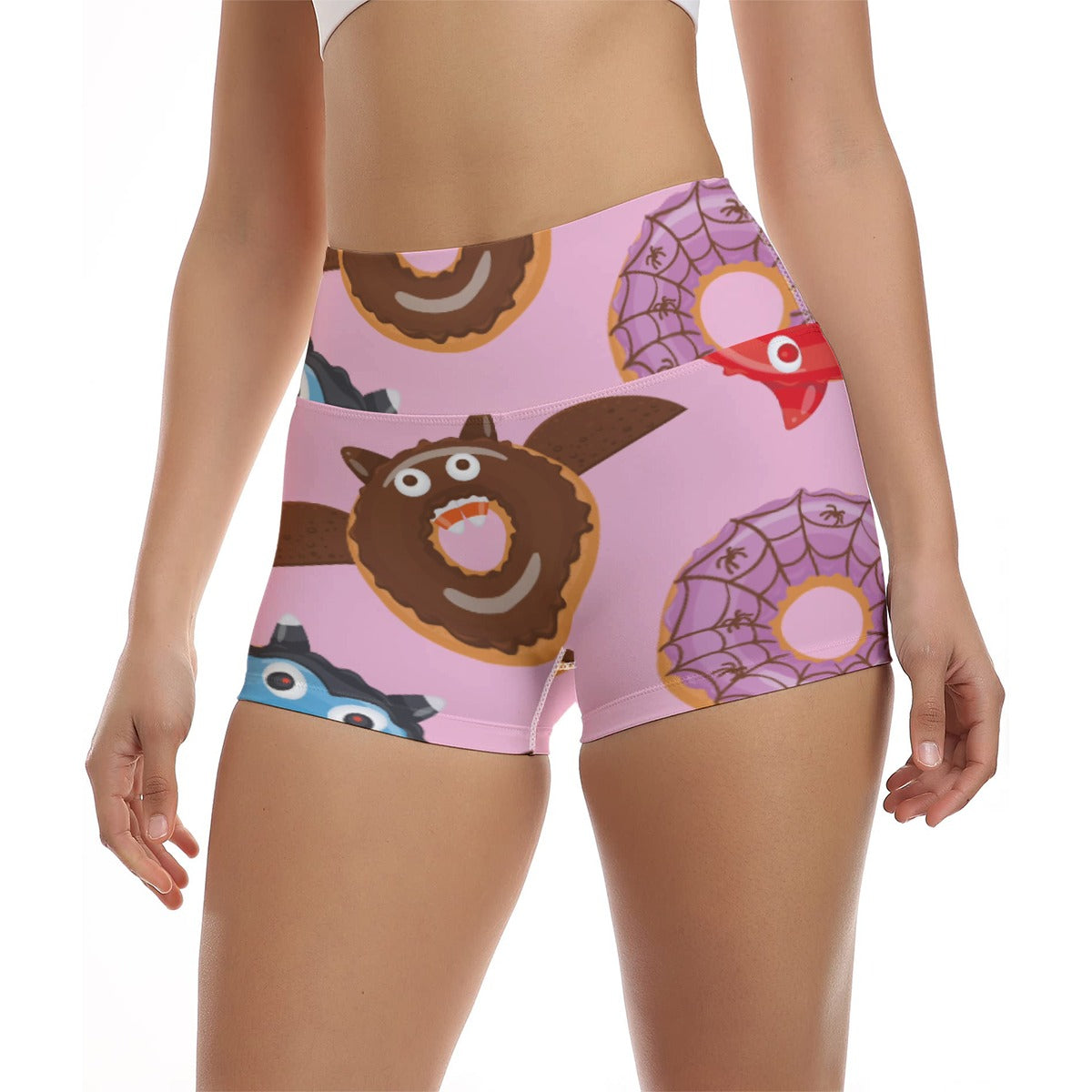 Donut Bats Women's Ultra-Short Yoga Shorts