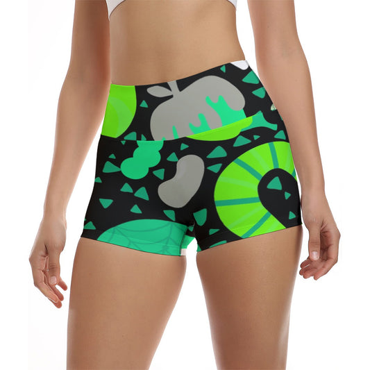 Halloween Slime Candy Women's Ultra-Short Yoga Shorts