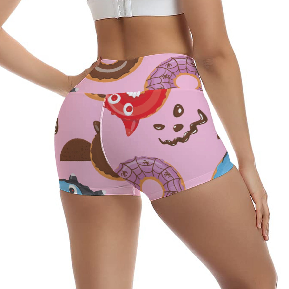 Donut Bats Women's Ultra-Short Yoga Shorts