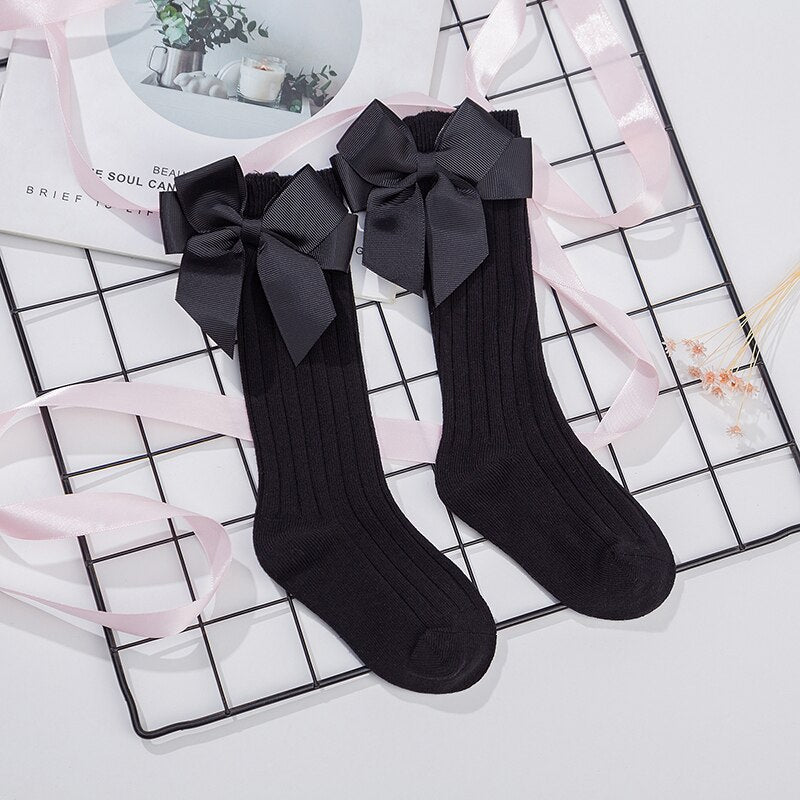 Knee High Oversized Bow Baby Socks