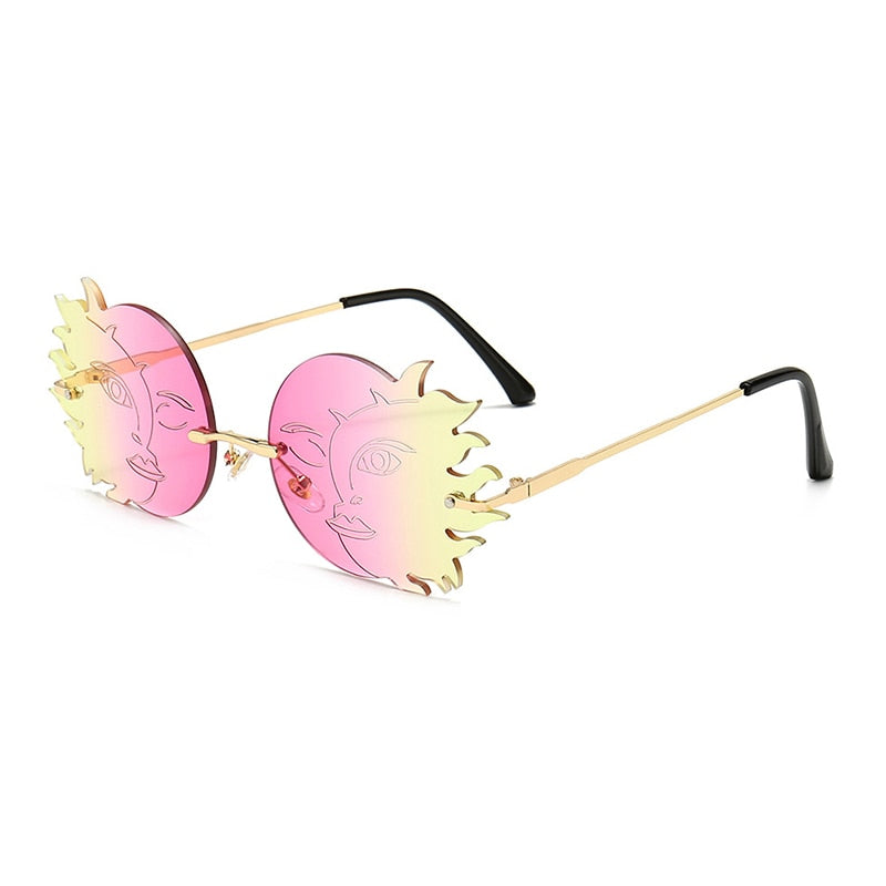 Rimless Sun And Moon Sunglasses