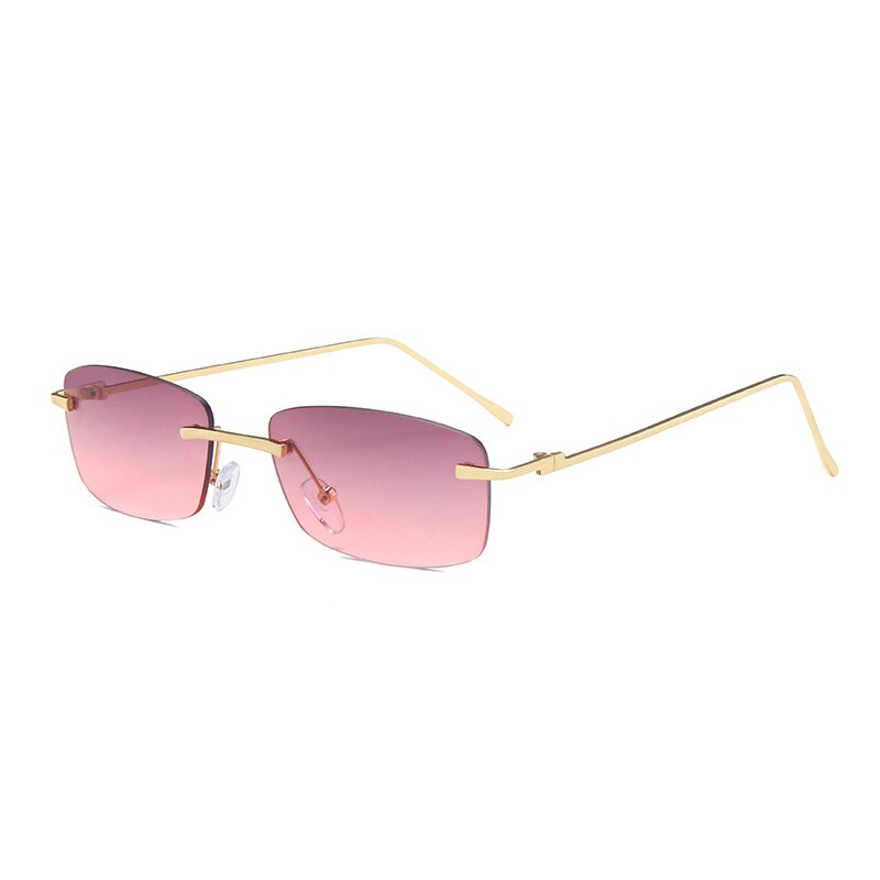 Small Rectangle Rimless Sunglasses