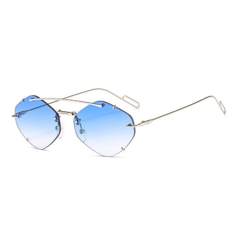 Rimless Polygon Sunglasses