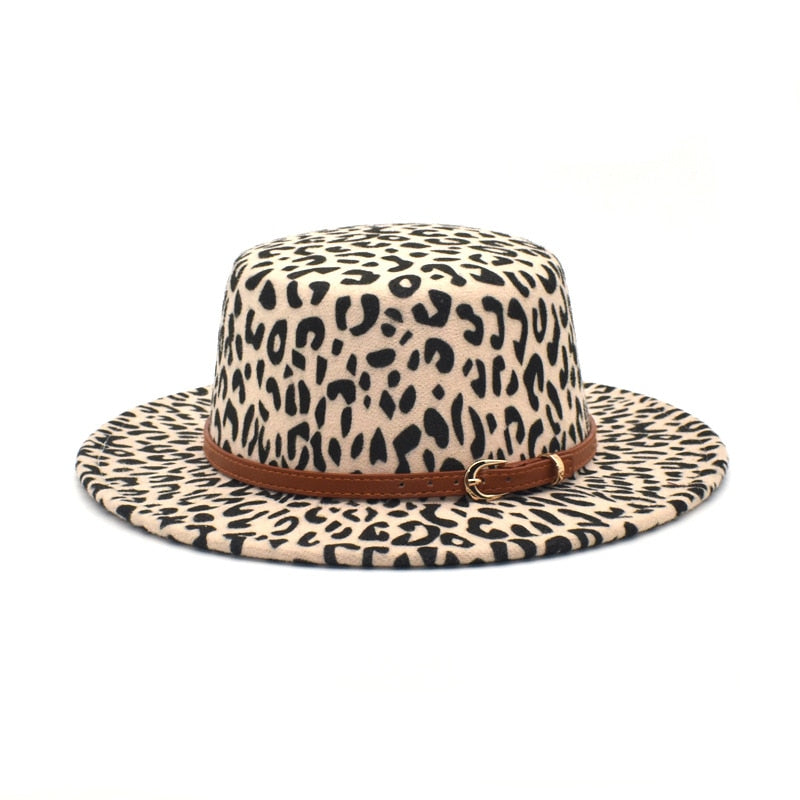 Leopard Felt Fedora