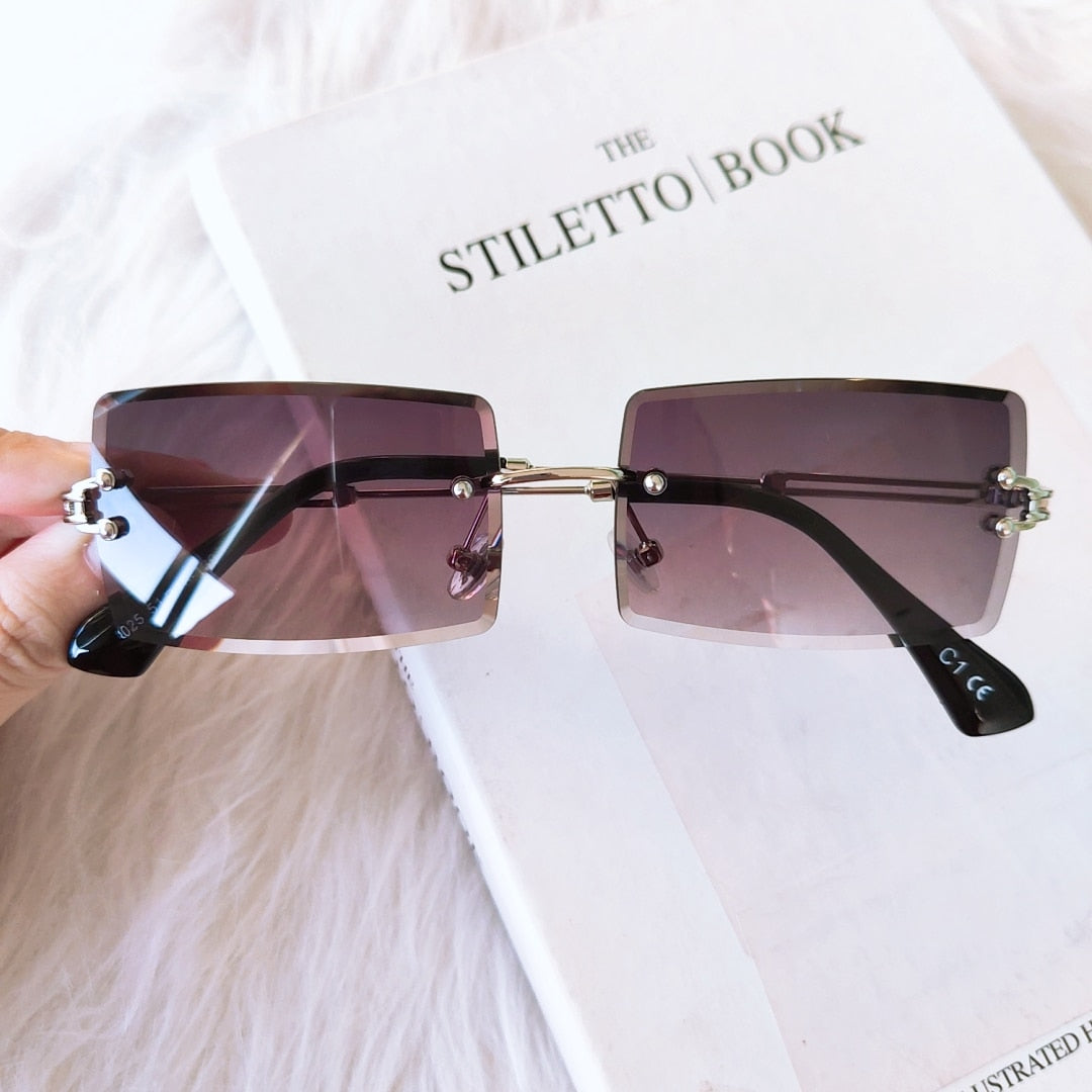 Rimless Rectangle Sunglasses