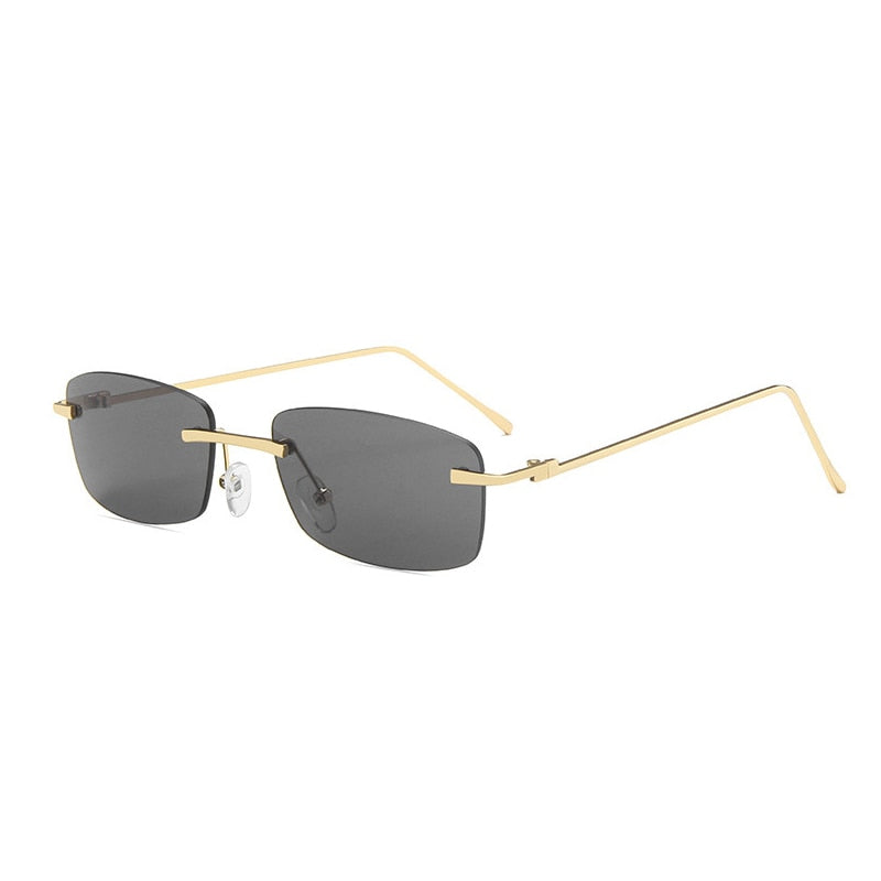 Small Rectangle Rimless Sunglasses