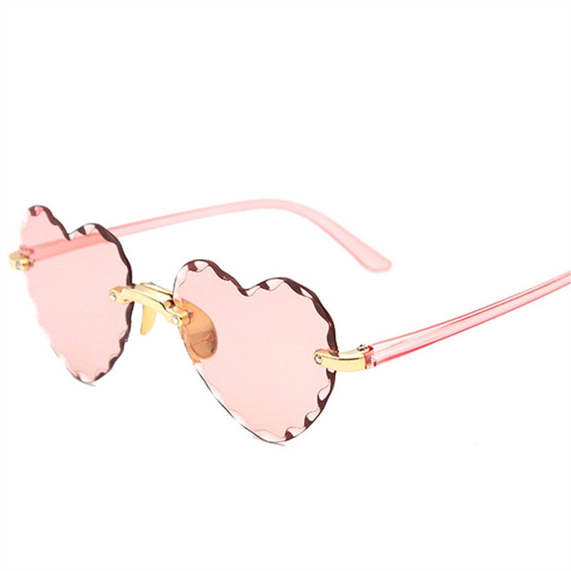 Rimless Heart Shape Sunglasses