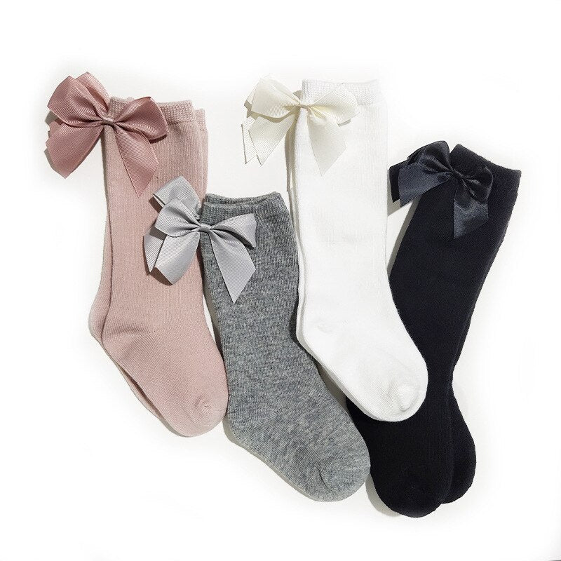 Knee High Oversized Bow Baby Socks