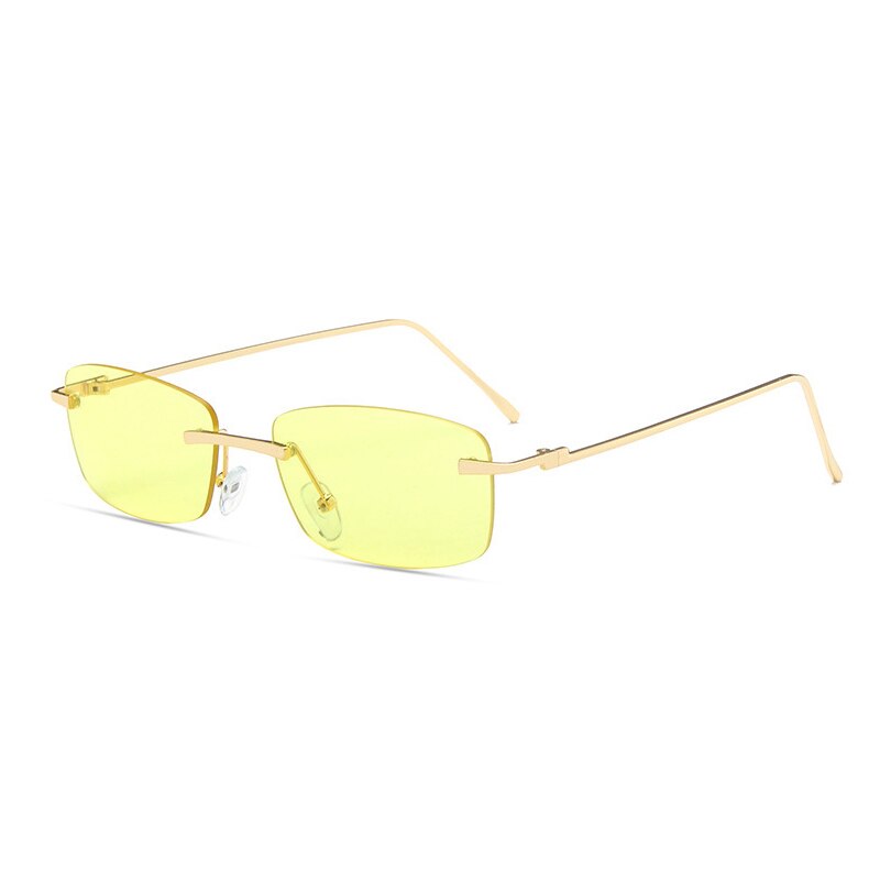 Small Rectangle Rimless Sunglasses