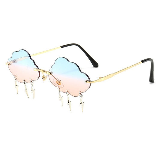 Rimless Thunder Cloud Drip Sunglasses