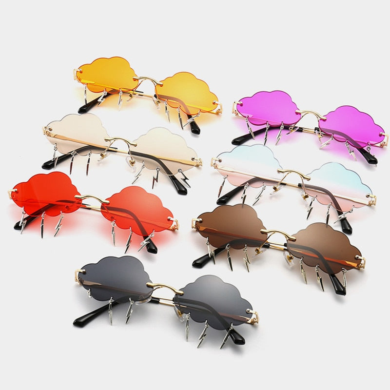 Rimless Thunder Cloud Drip Sunglasses