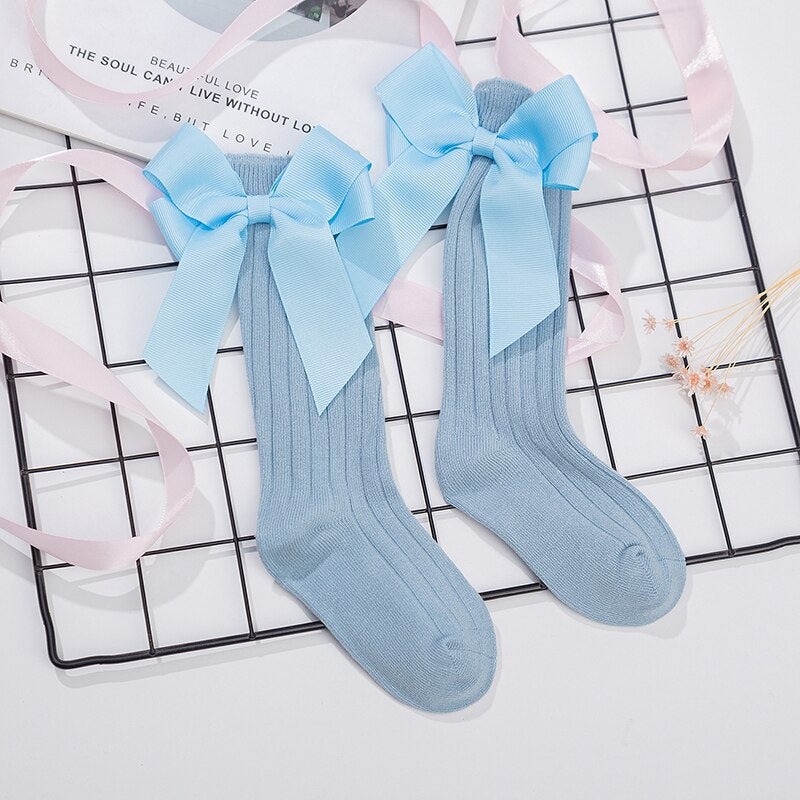 Knee High Oversized Bow Baby Socks