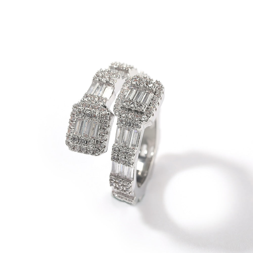 Rhinestone Open Wrap Ring