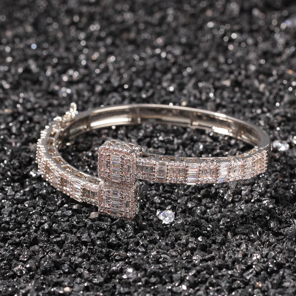 Square Lux Rhinestone Wrap Bracelet