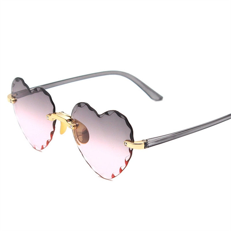 Rimless Heart Shape Sunglasses