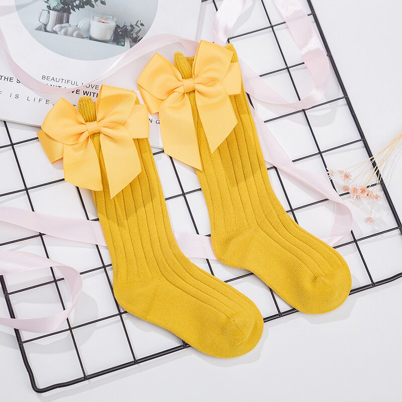 Knee High Oversized Bow Baby Socks