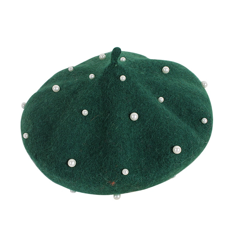 Kids Pearl Wool Beanie