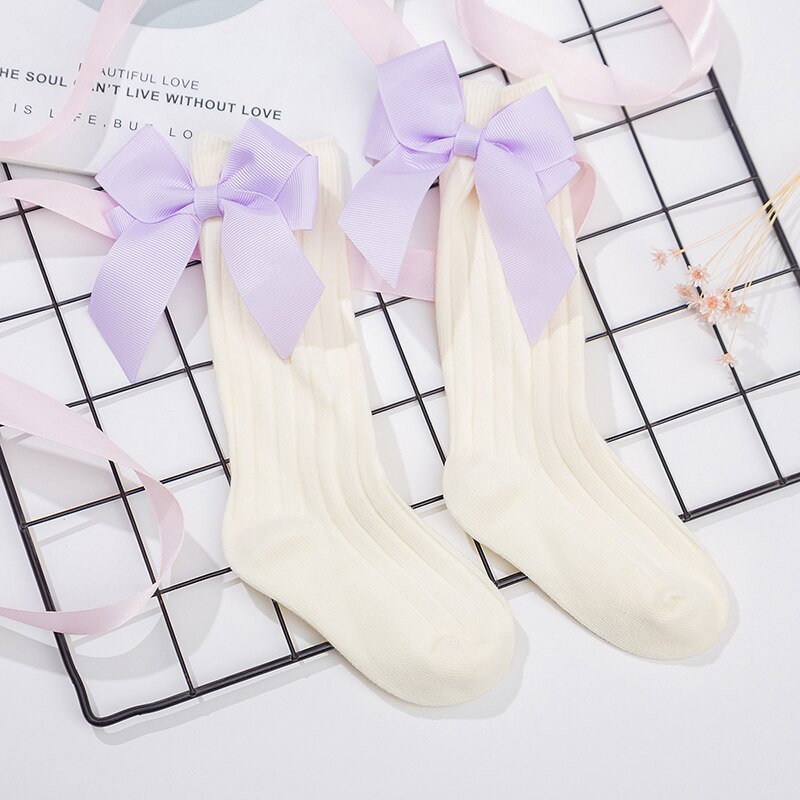 Knee High Oversized Bow Baby Socks