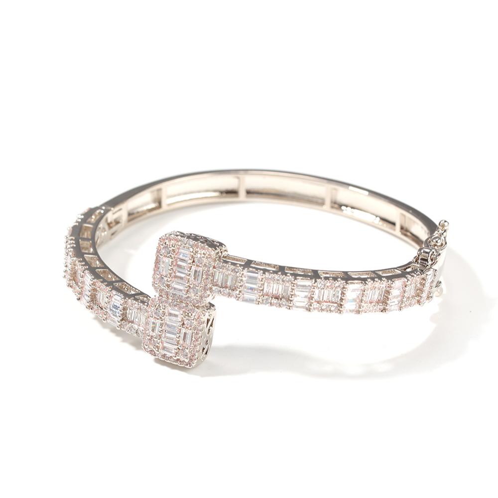 Square Lux Rhinestone Wrap Bracelet