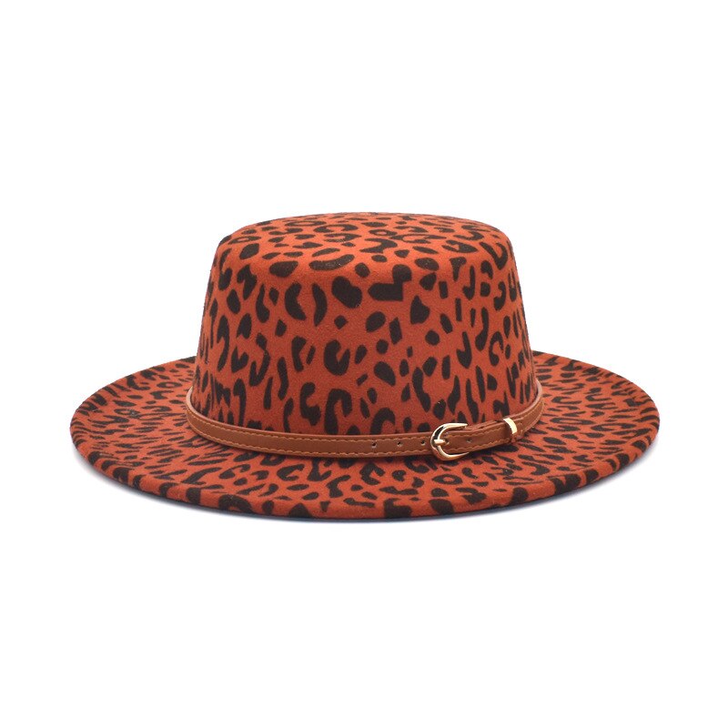 Leopard Felt Fedora