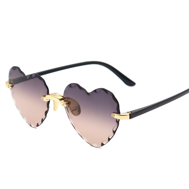 Rimless Heart Shape Sunglasses