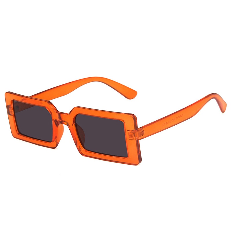 Retro Fluorescent Rectangle Sunglasses