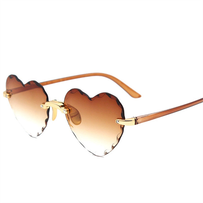 Rimless Heart Shape Sunglasses