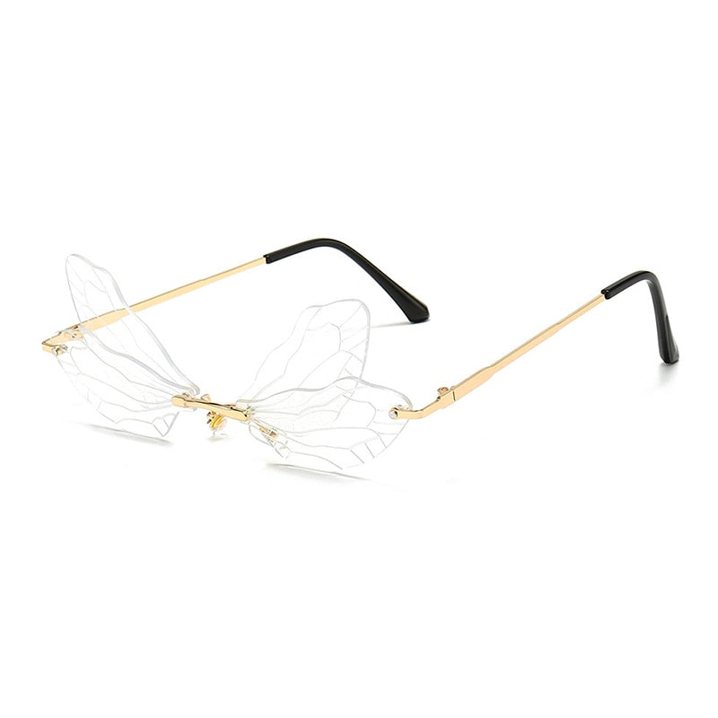 Rimless Dragonfly Wing Sunglasses