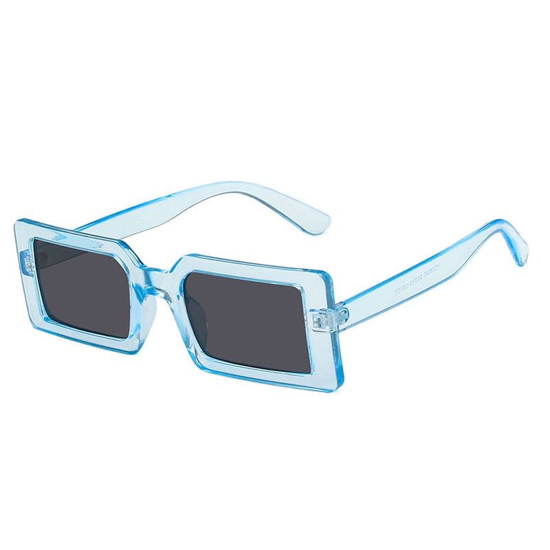 Retro Fluorescent Rectangle Sunglasses