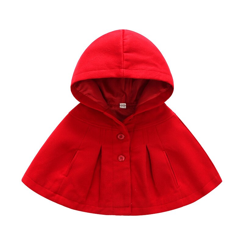 Warm Velvet Knitted Cotton Children's Hooded Cloak