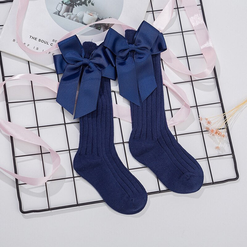 Knee High Oversized Bow Baby Socks