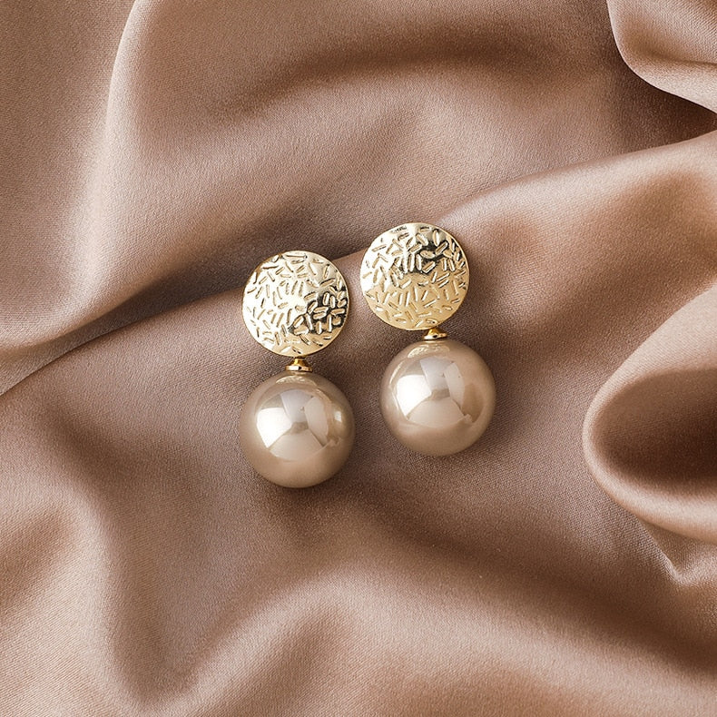 Champagne Pearl Earrings