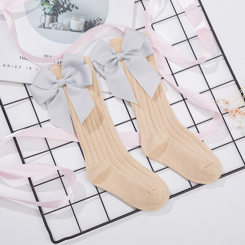 Knee High Oversized Bow Baby Socks