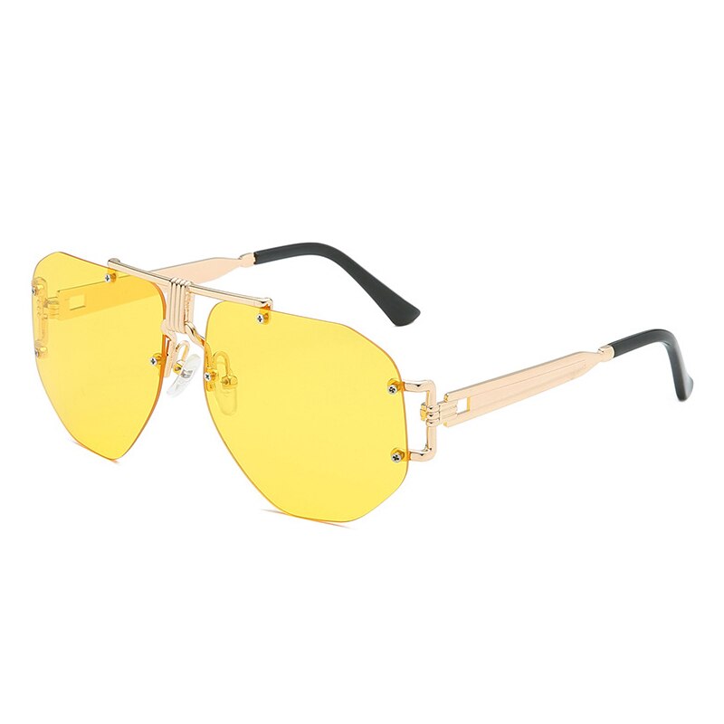 Rimless Retro Frame Sunglasses