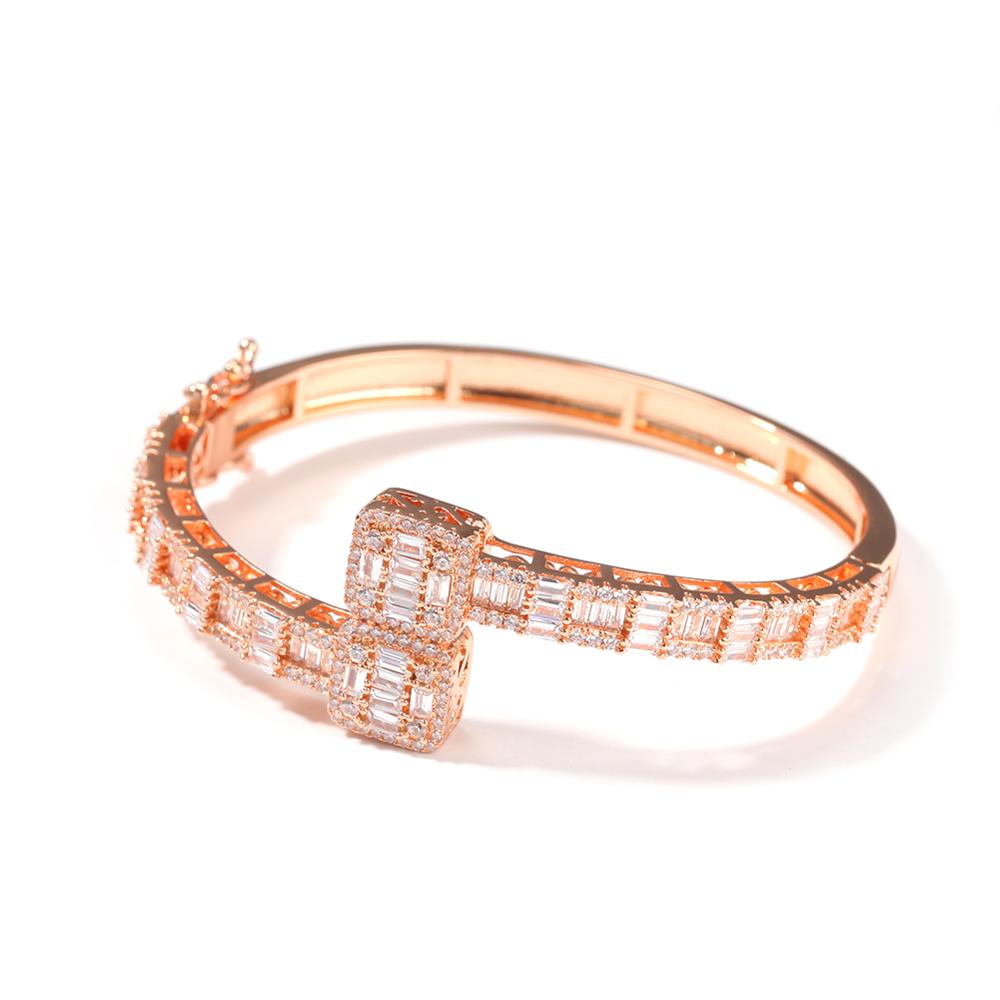 Square Lux Rhinestone Wrap Bracelet