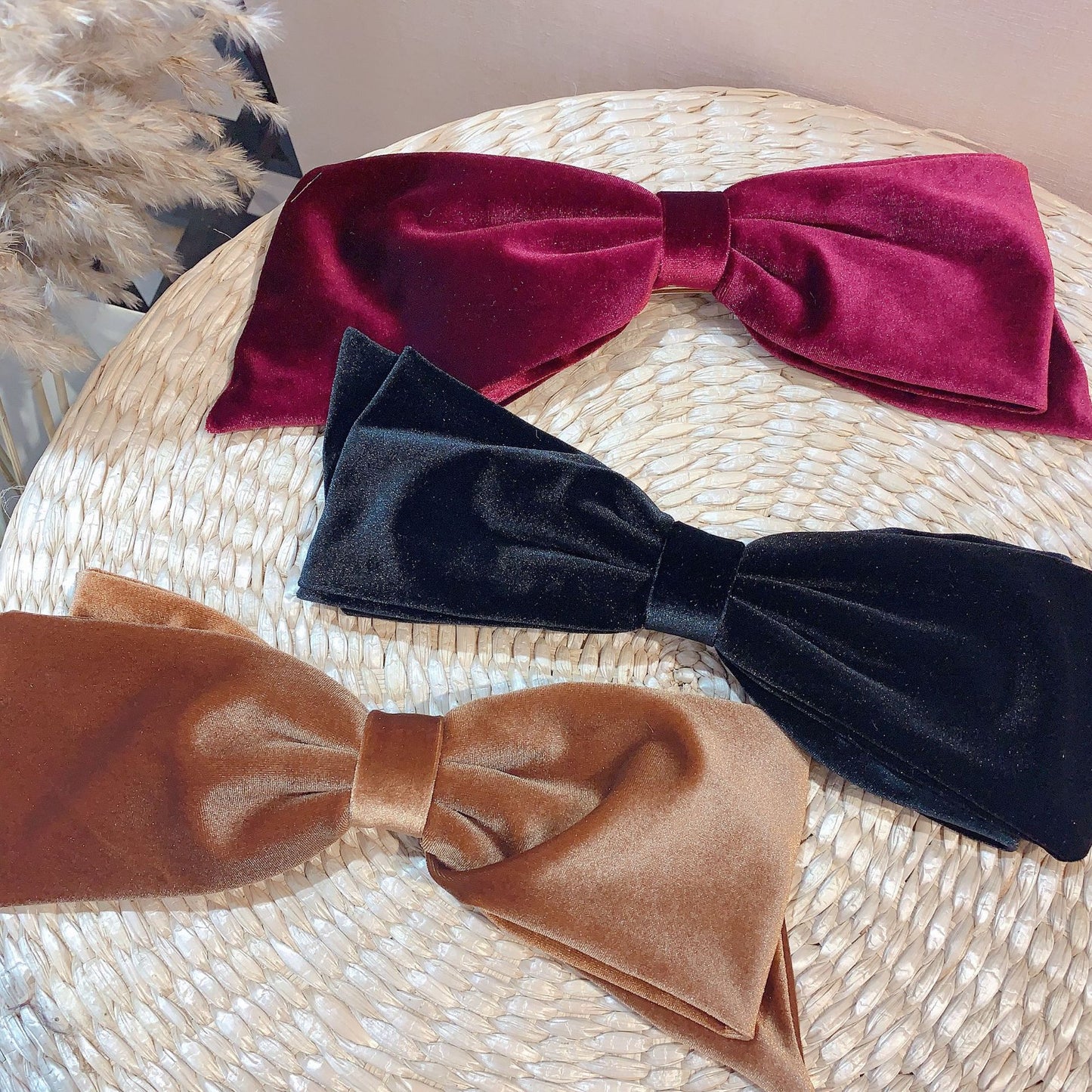 Velvet Barrette Bow