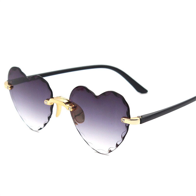 Rimless Heart Shape Sunglasses