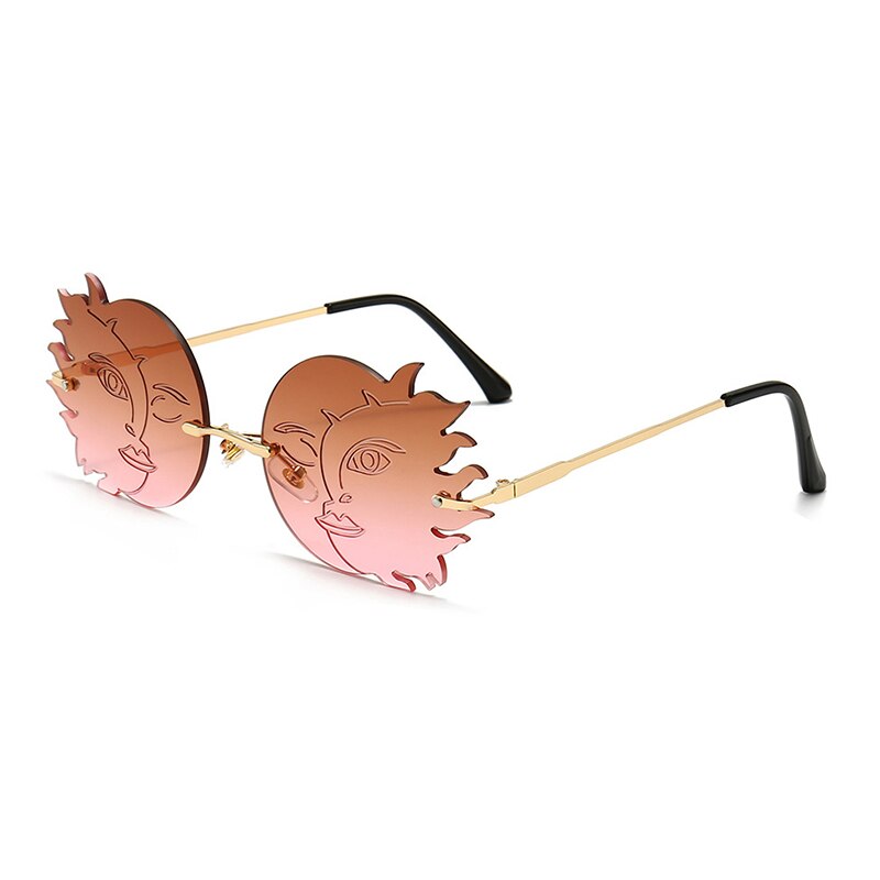 Rimless Sun And Moon Sunglasses