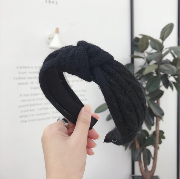 Wide Knitted Knot Headband