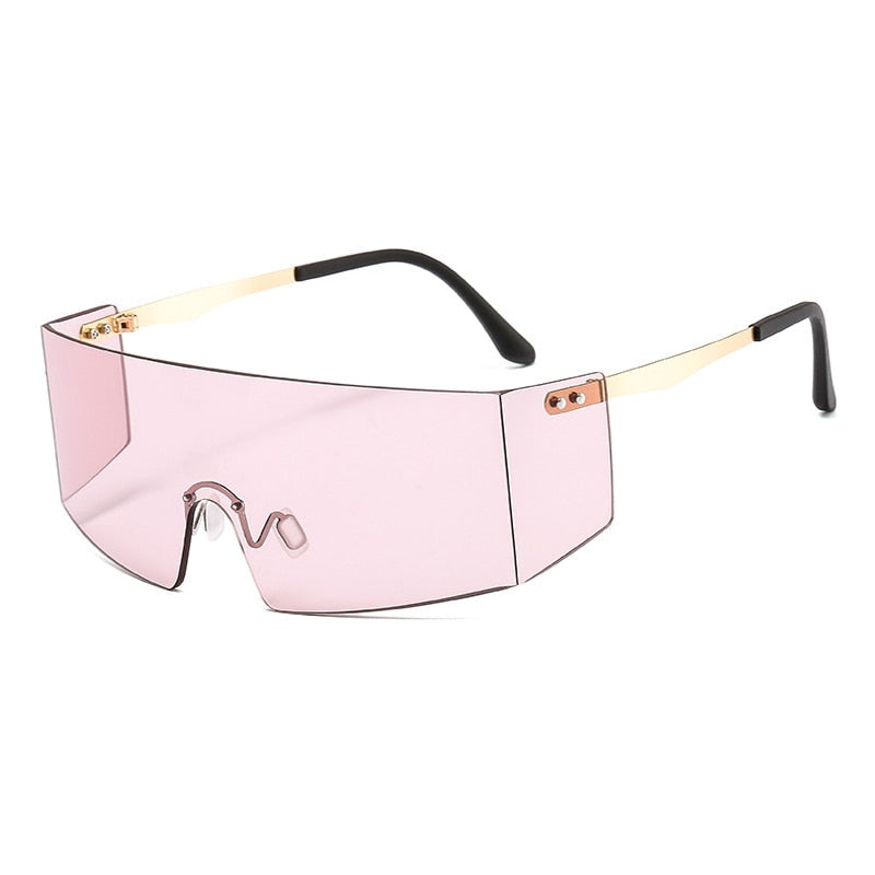 Oversized Rimless Sunglasses