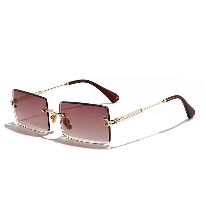 Rimless Rectangle Sunglasses