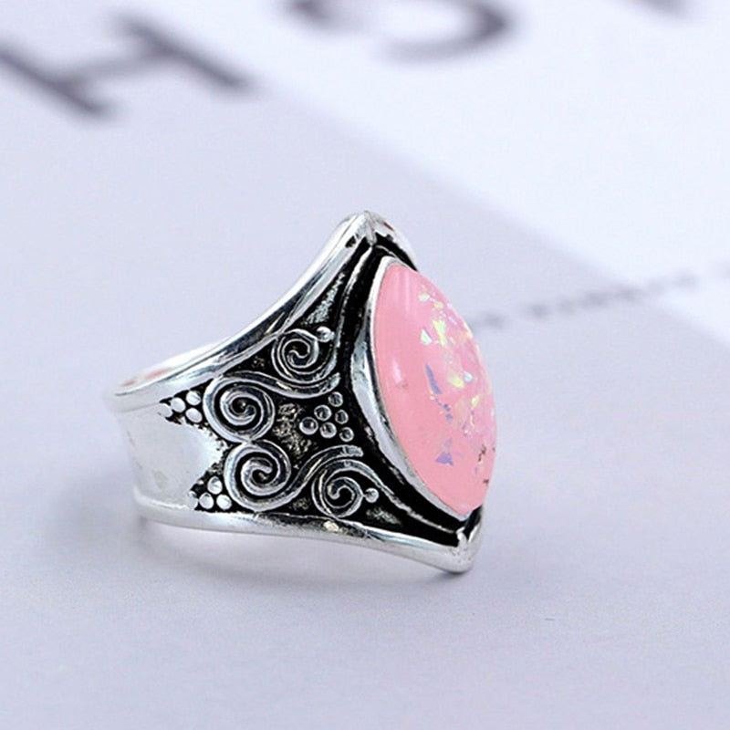 Opal Natural Stone Antique Ring