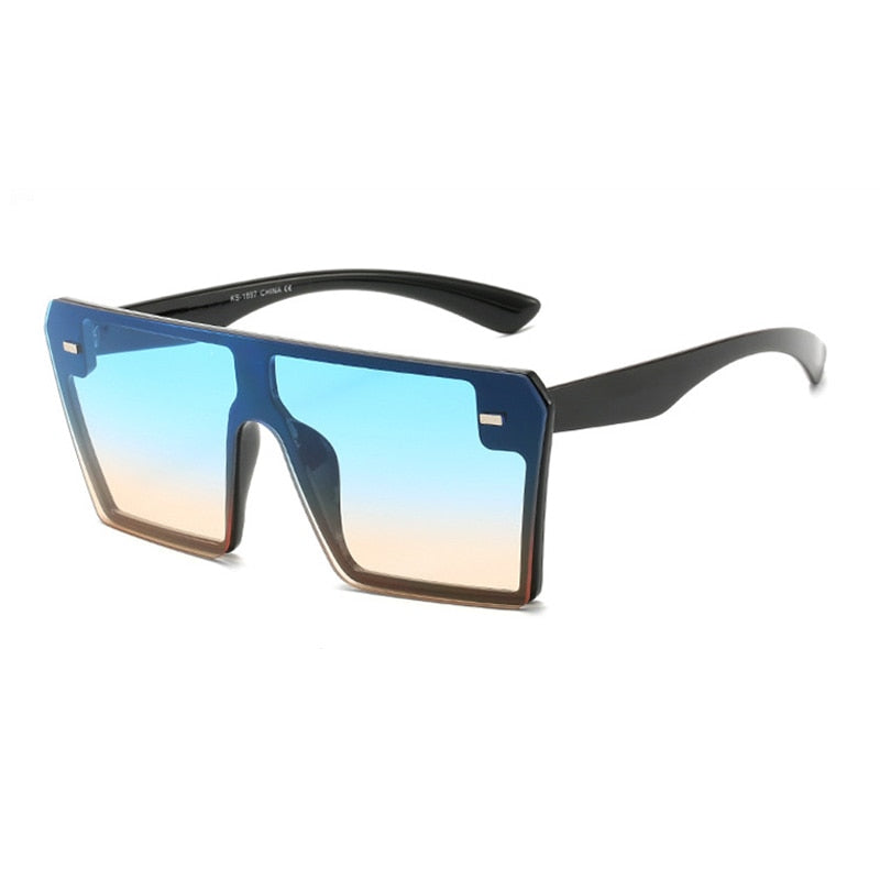 Oversized Flat Top Square Sunglasses