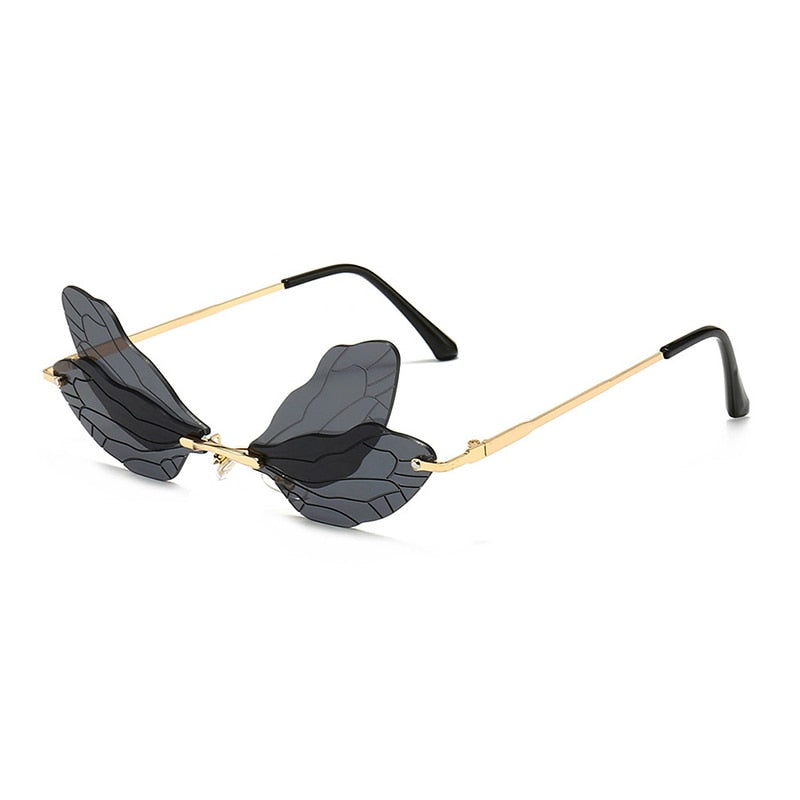 Rimless Dragonfly Wing Sunglasses