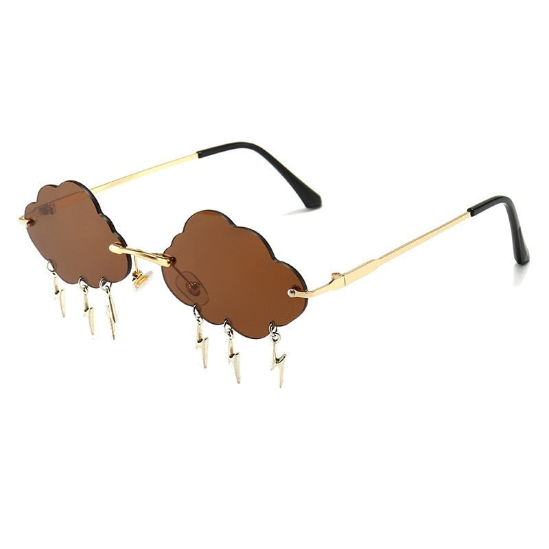 Rimless Thunder Cloud Drip Sunglasses