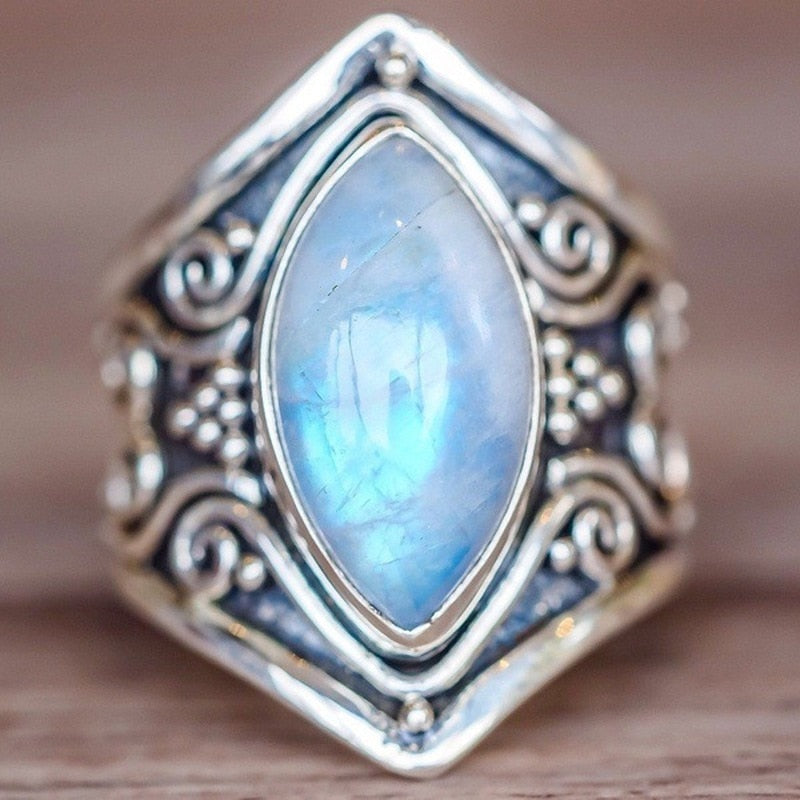 Opal Natural Stone Antique Ring