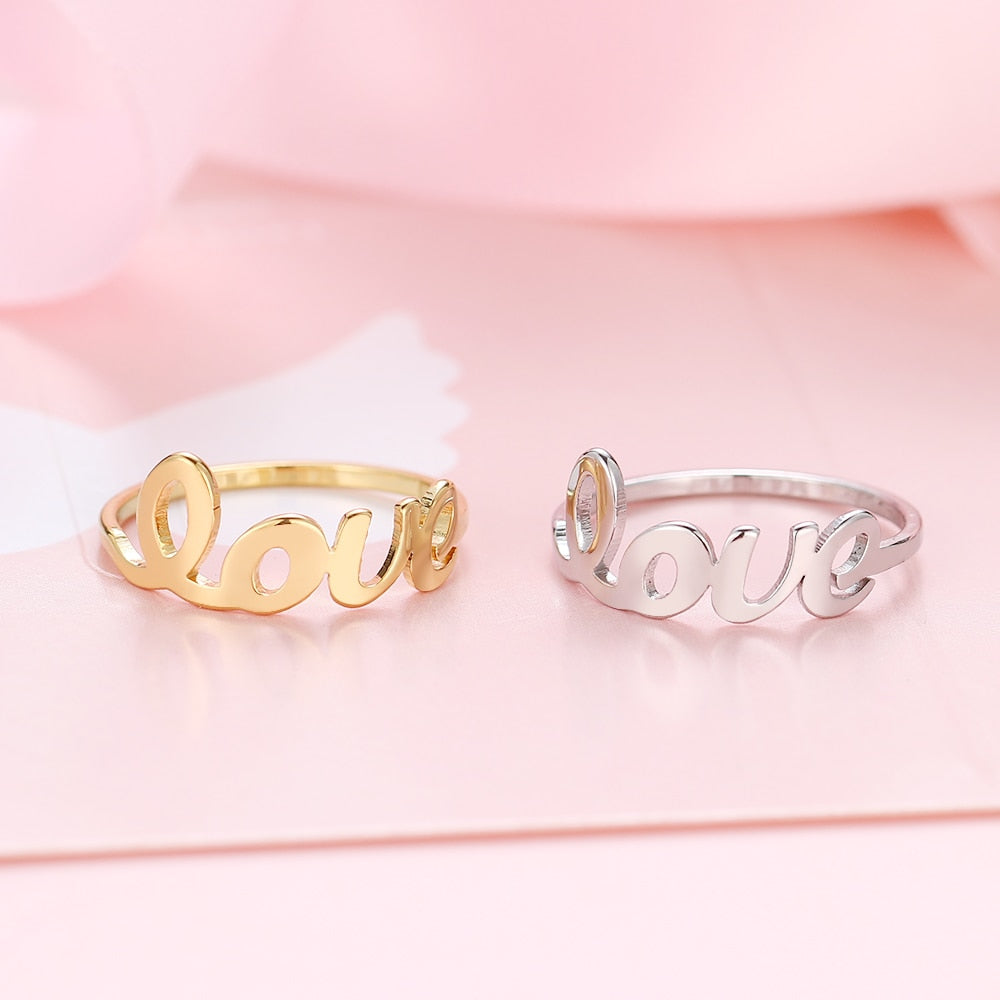 Stainless Steel Love Ring