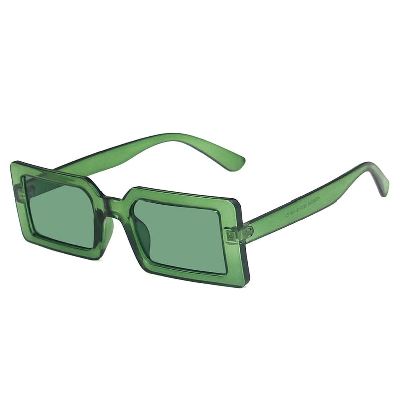 Retro Fluorescent Rectangle Sunglasses