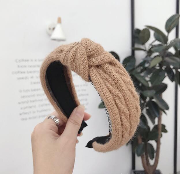 Wide Knitted Knot Headband